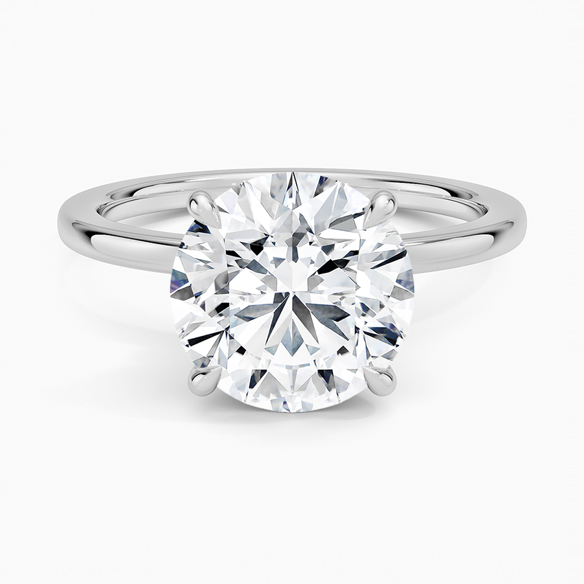 Secret Halo Diamond Engagement Ring