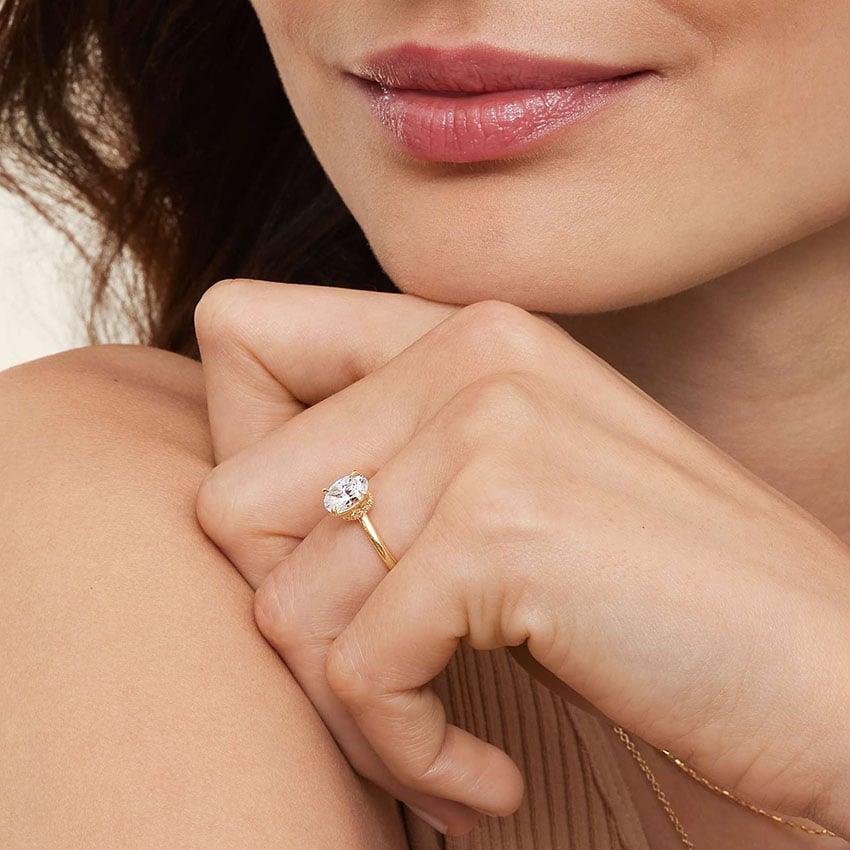 Secret Halo Diamond Engagement Ring