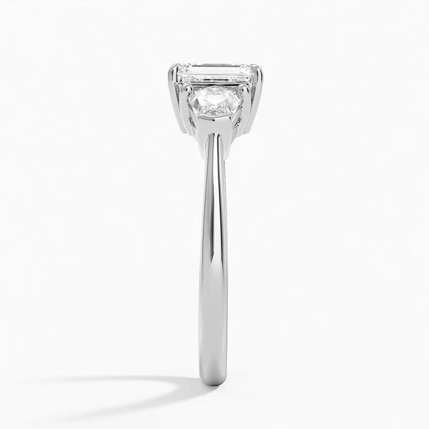 Shield Cut Three Stone Diamond Ring