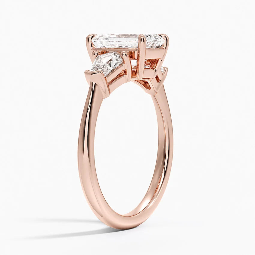 Shield Cut Three Stone Diamond Ring