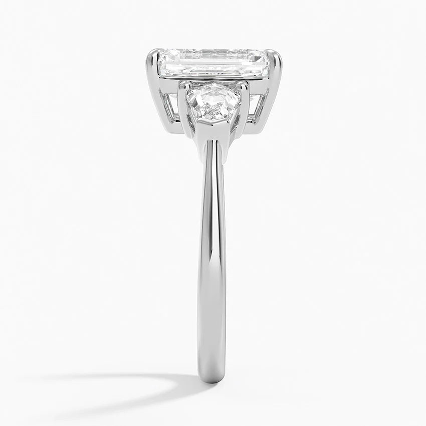 Shield Cut Three Stone Diamond Ring