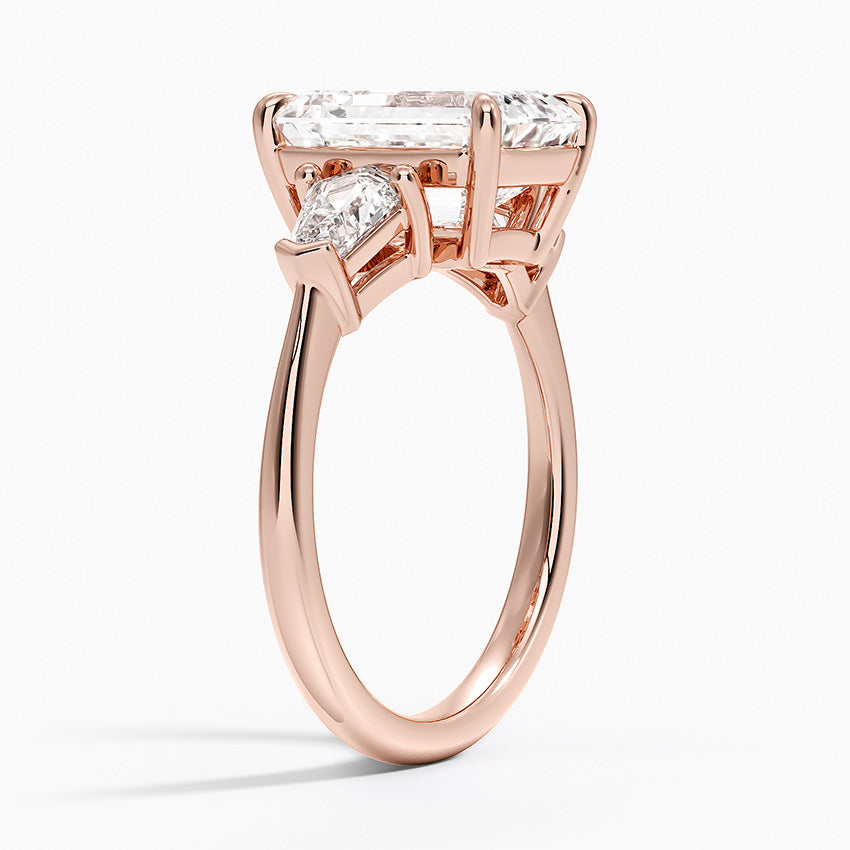 Shield Cut Three Stone Diamond Ring