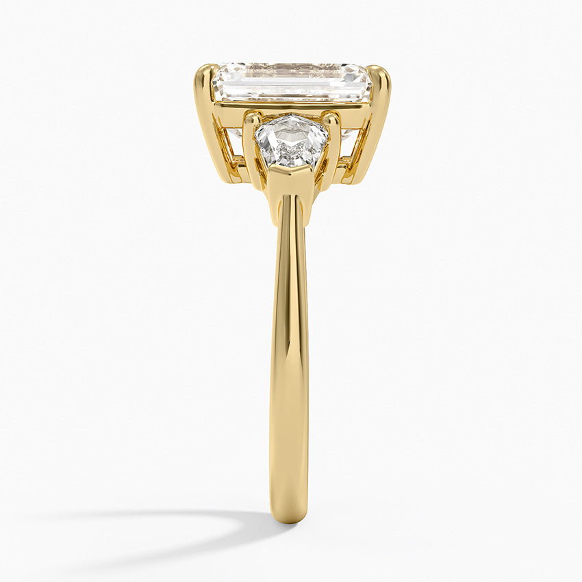 Shield Cut Three Stone Diamond Ring