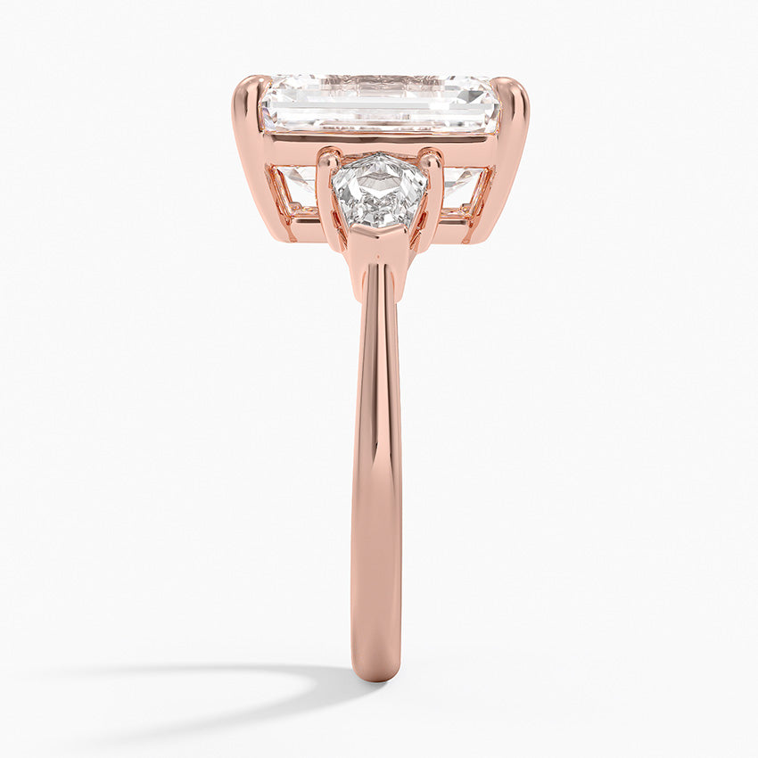 Shield Cut Three Stone Diamond Ring