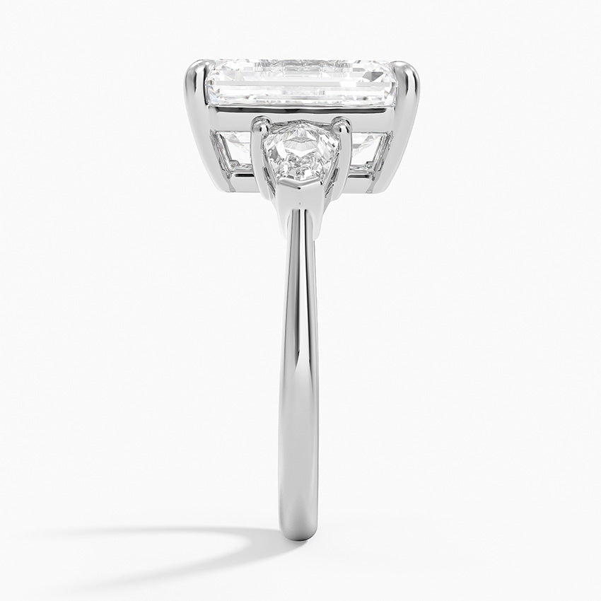 Shield Cut Three Stone Diamond Ring