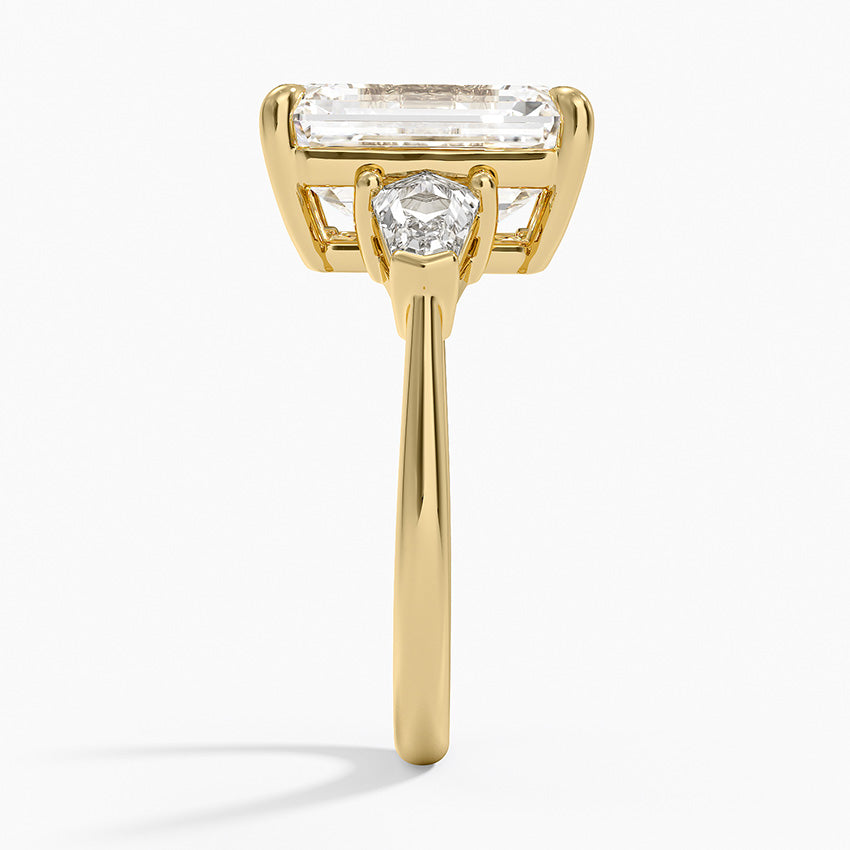 Shield Cut Three Stone Diamond Ring