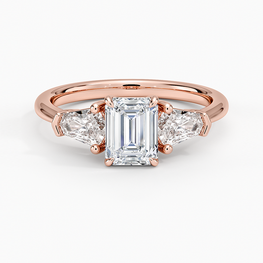 Shield Cut Three Stone Diamond Ring