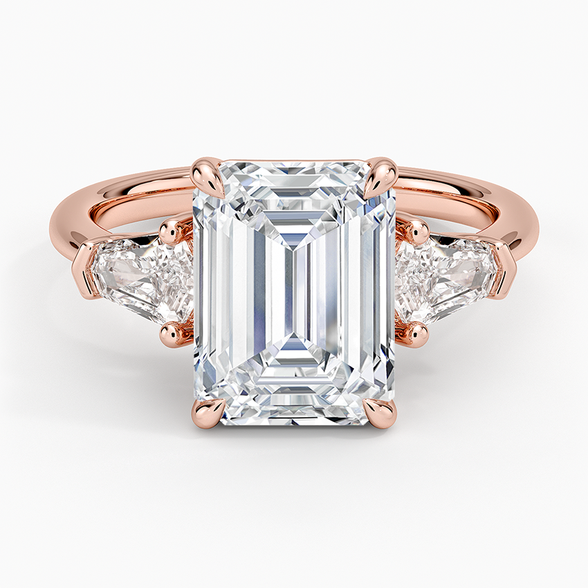 Shield Cut Three Stone Diamond Ring