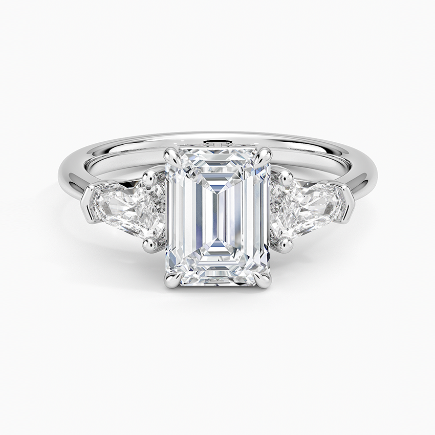 Shield Cut Three Stone Diamond Ring