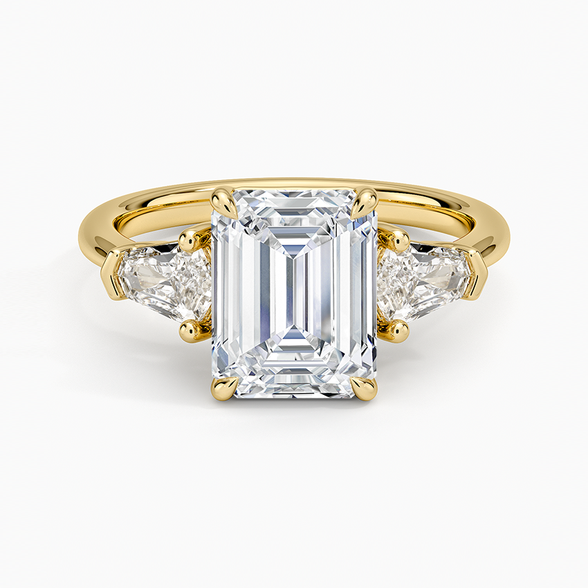 Shield Cut Three Stone Diamond Ring