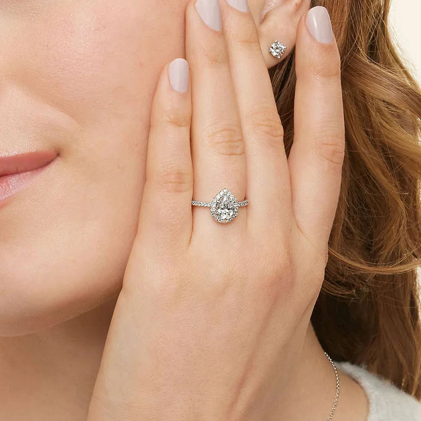 Cambria Halo Diamond Ring