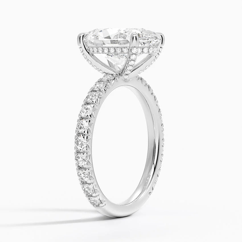 Olympia Diamond Ring Hidden Halo