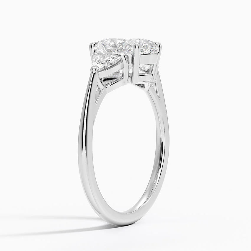 Luxe Trillion Cut Three Stone Diamond Ring