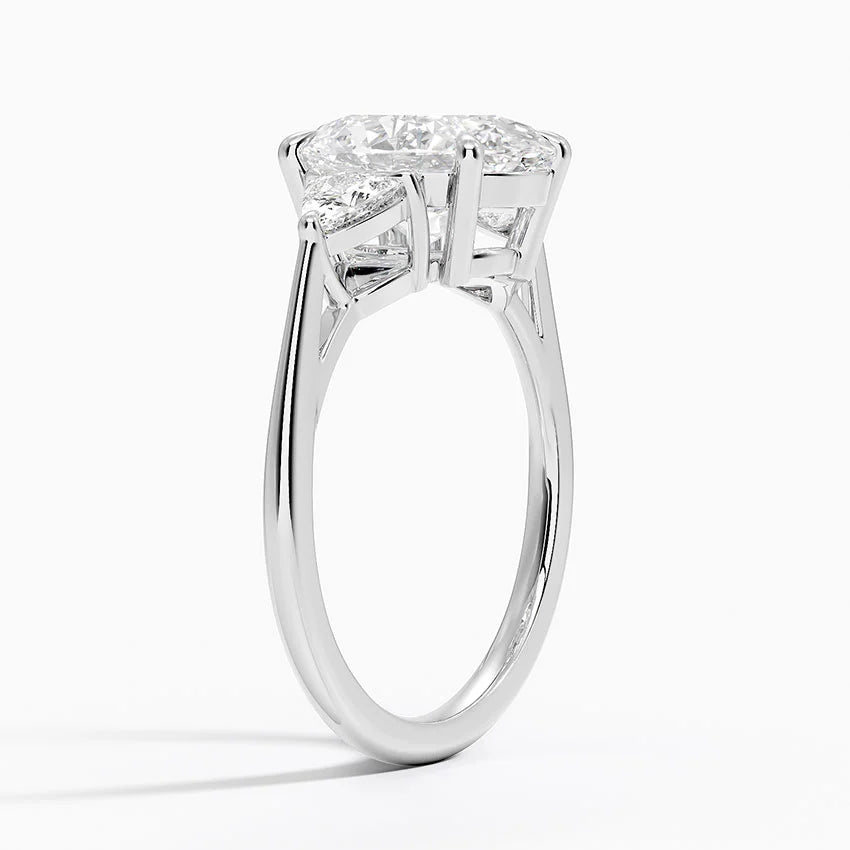 Luxe Trillion Cut Three Stone Diamond Ring