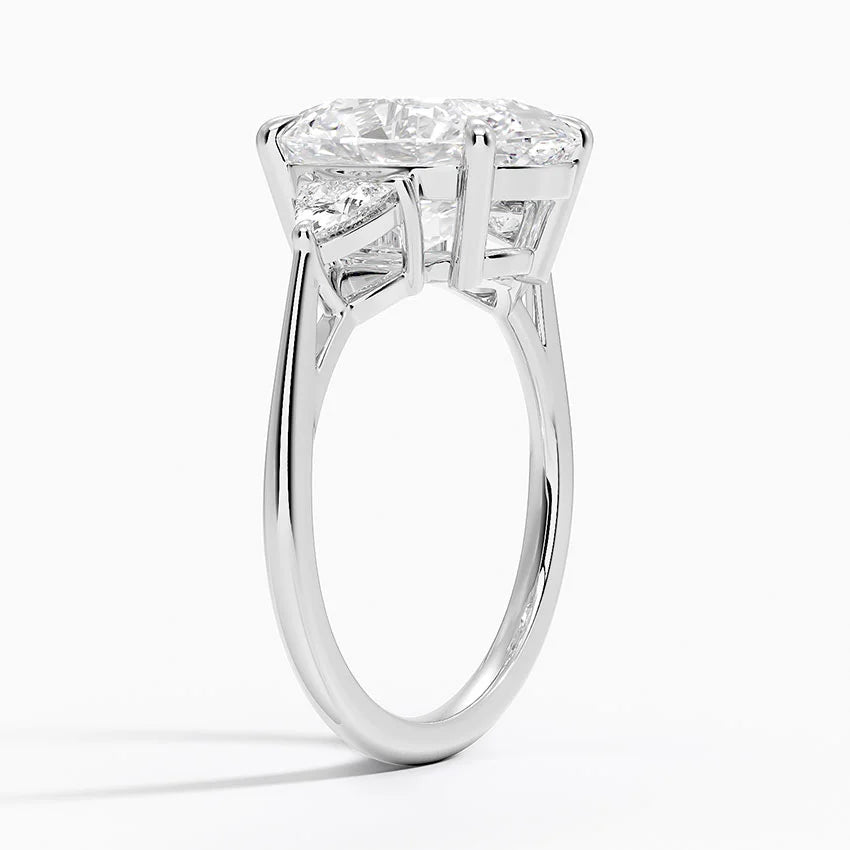 Luxe Trillion Cut Three Stone Diamond Ring