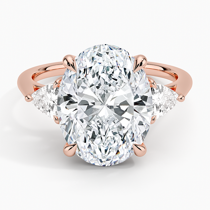 Luxe Trillion Cut Three Stone Diamond Ring