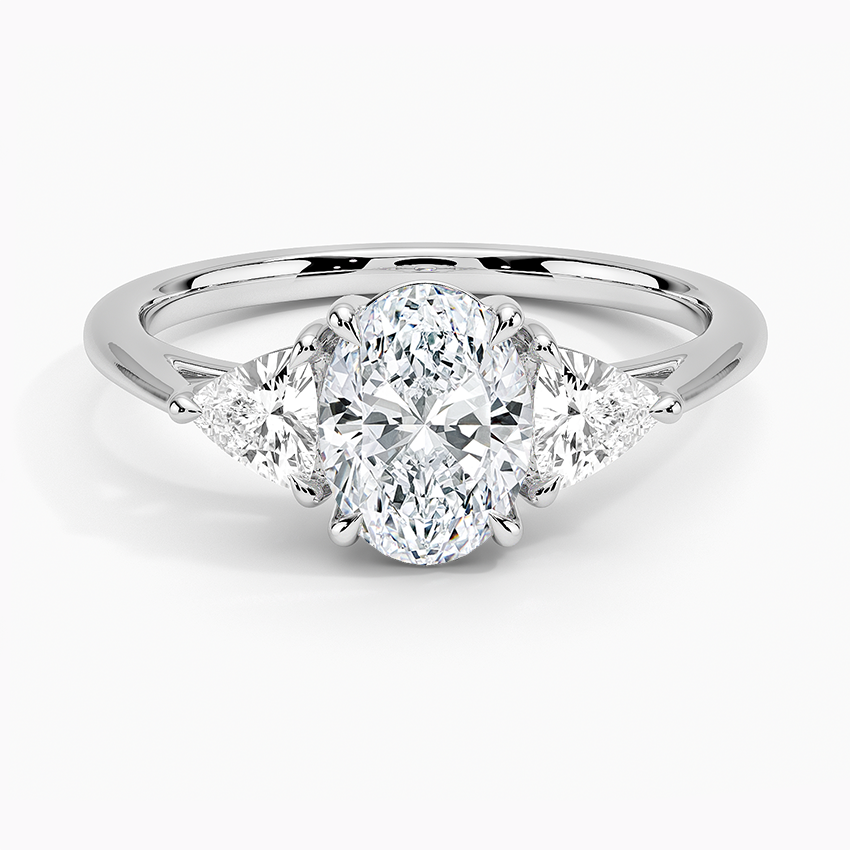 Luxe Trillion Cut Three Stone Diamond Ring