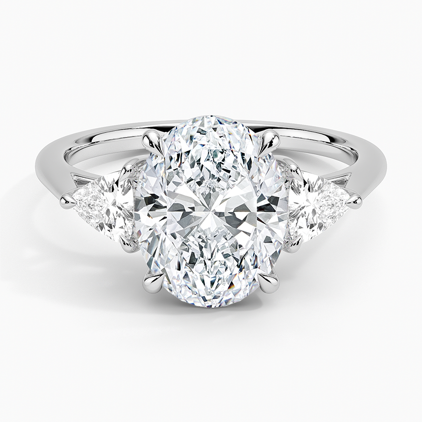 Luxe Trillion Cut Three Stone Diamond Ring