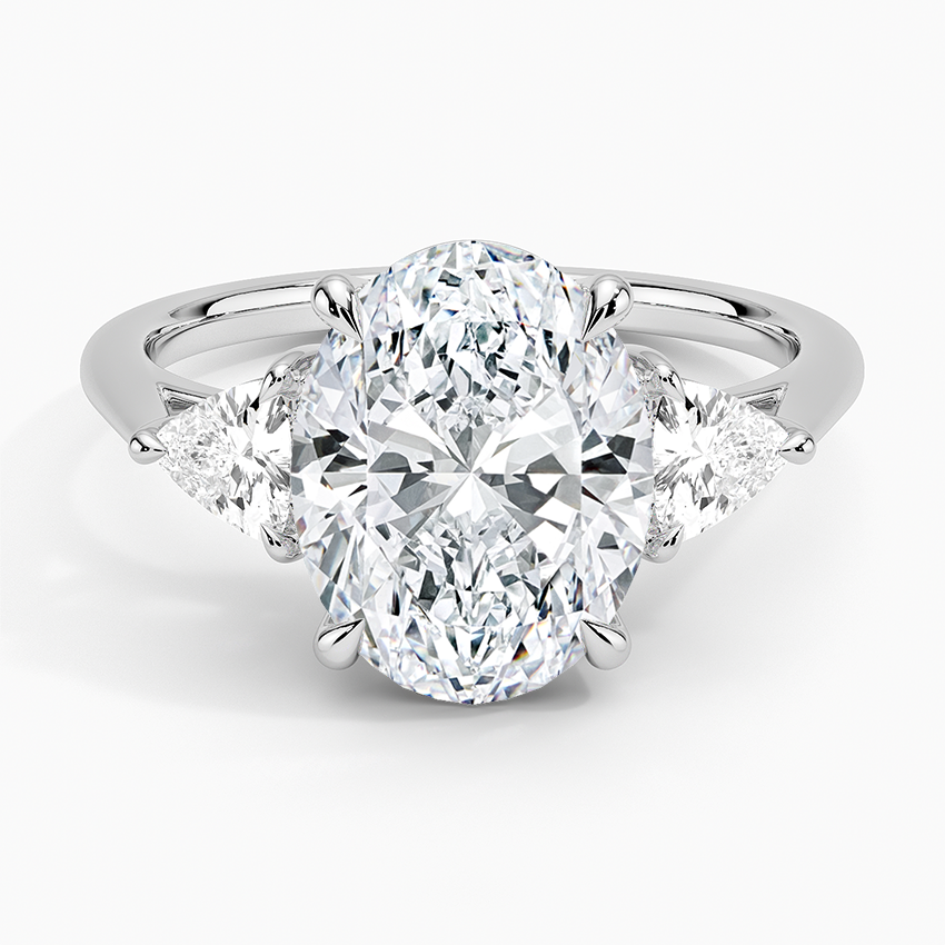Luxe Trillion Cut Three Stone Diamond Ring