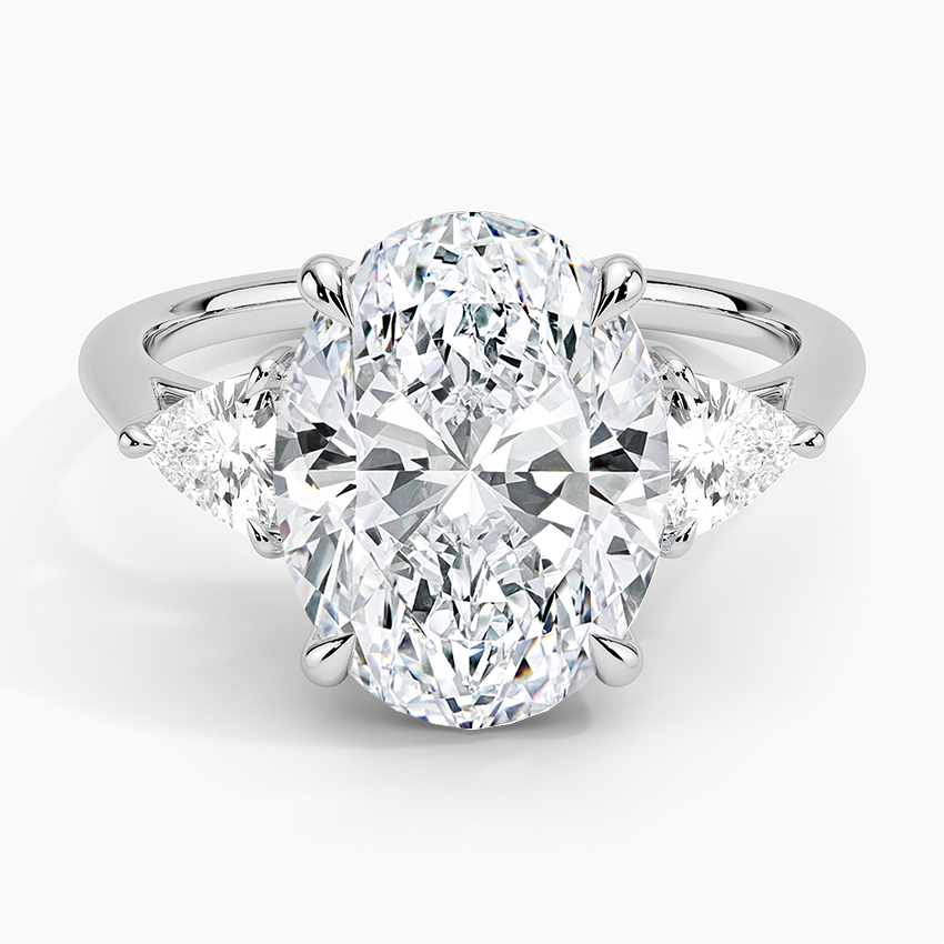Luxe Trillion Cut Three Stone Diamond Ring