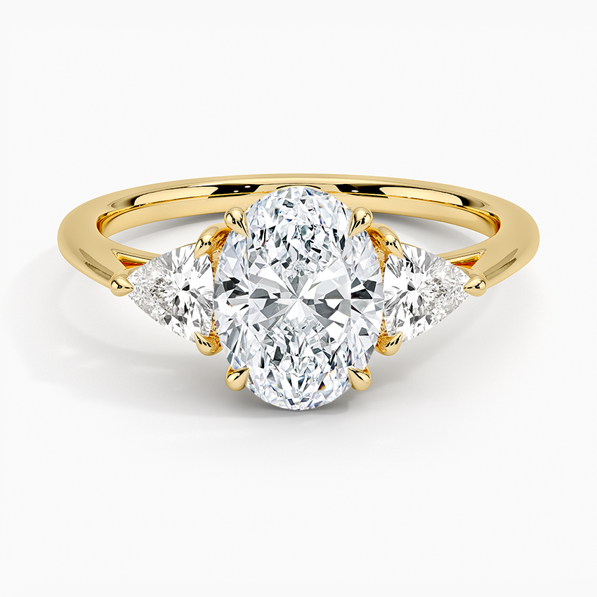 Luxe Trillion Cut Three Stone Diamond Ring