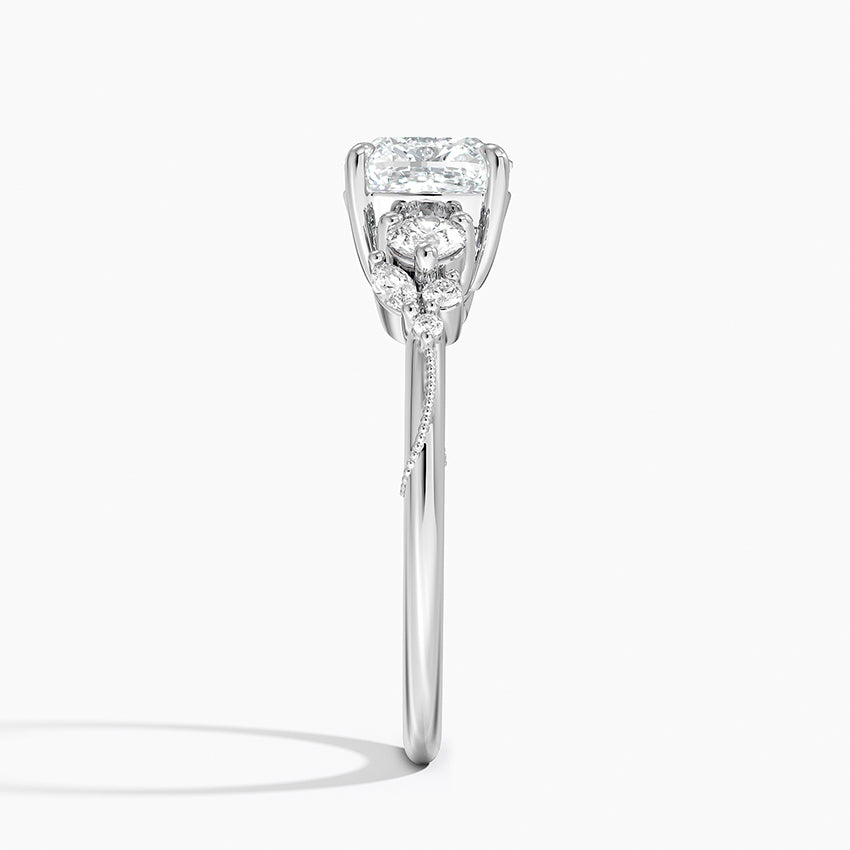 Camellia Three Stone Diamond Ring