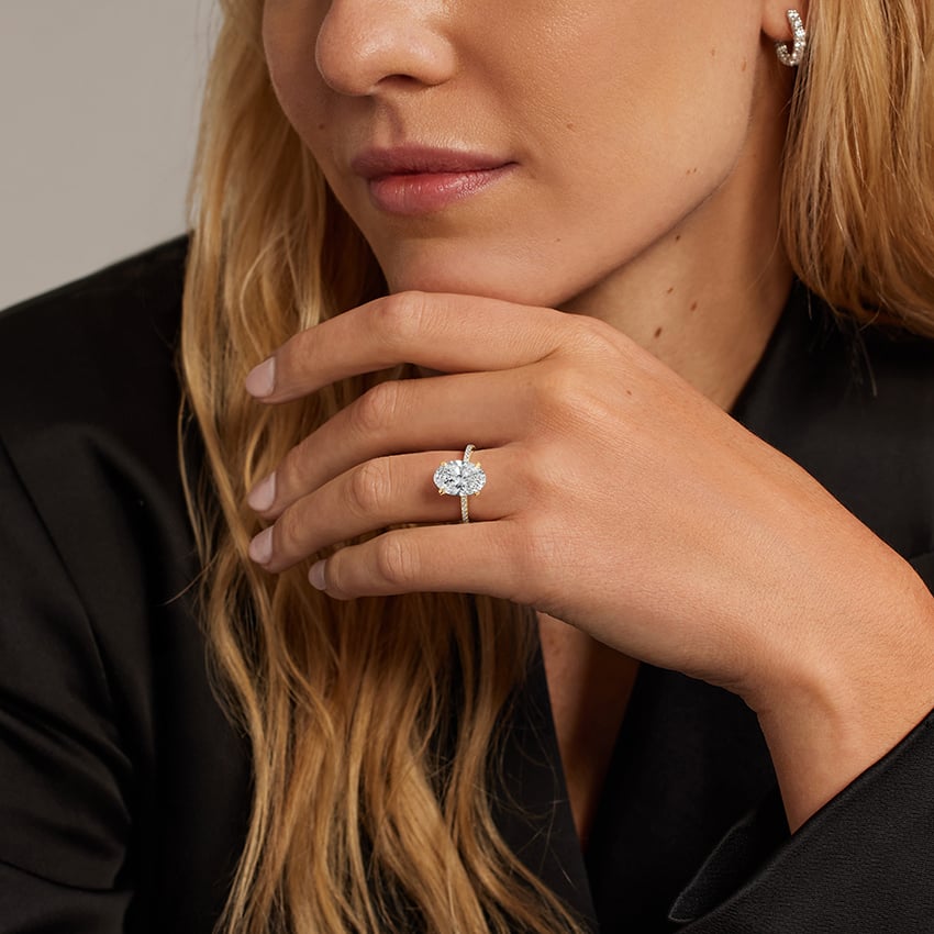 Kristen Diamond Engagement Ring Hidden Halo