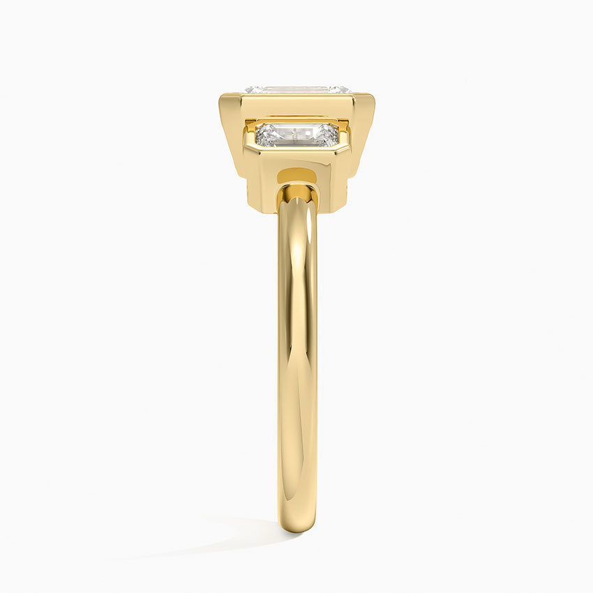 Rhiannon Bezel Three Stone Diamond Ring