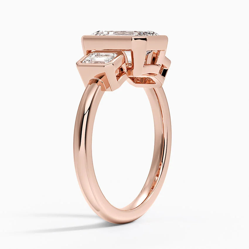 Rhiannon Bezel Three Stone Diamond Ring