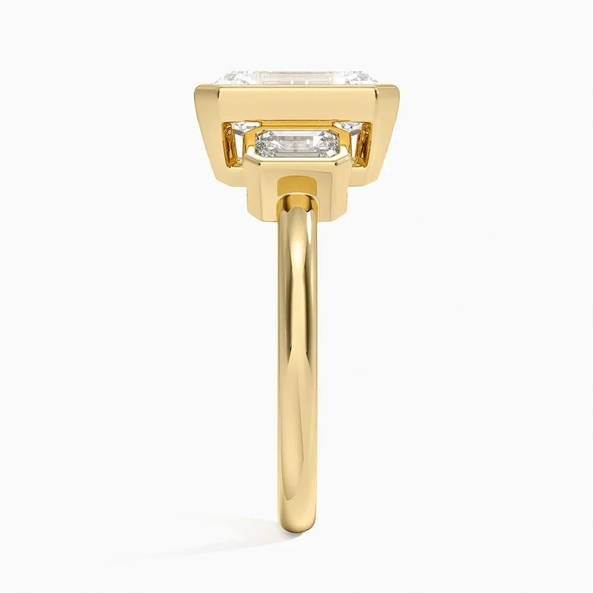 Rhiannon Bezel Three Stone Diamond Ring