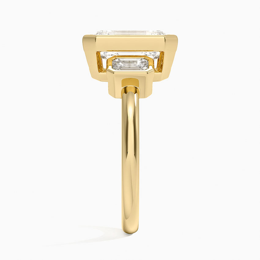 Rhiannon Bezel Three Stone Diamond Ring