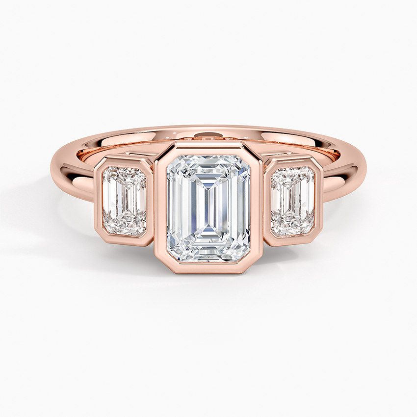 Rhiannon Bezel Three Stone Diamond Ring