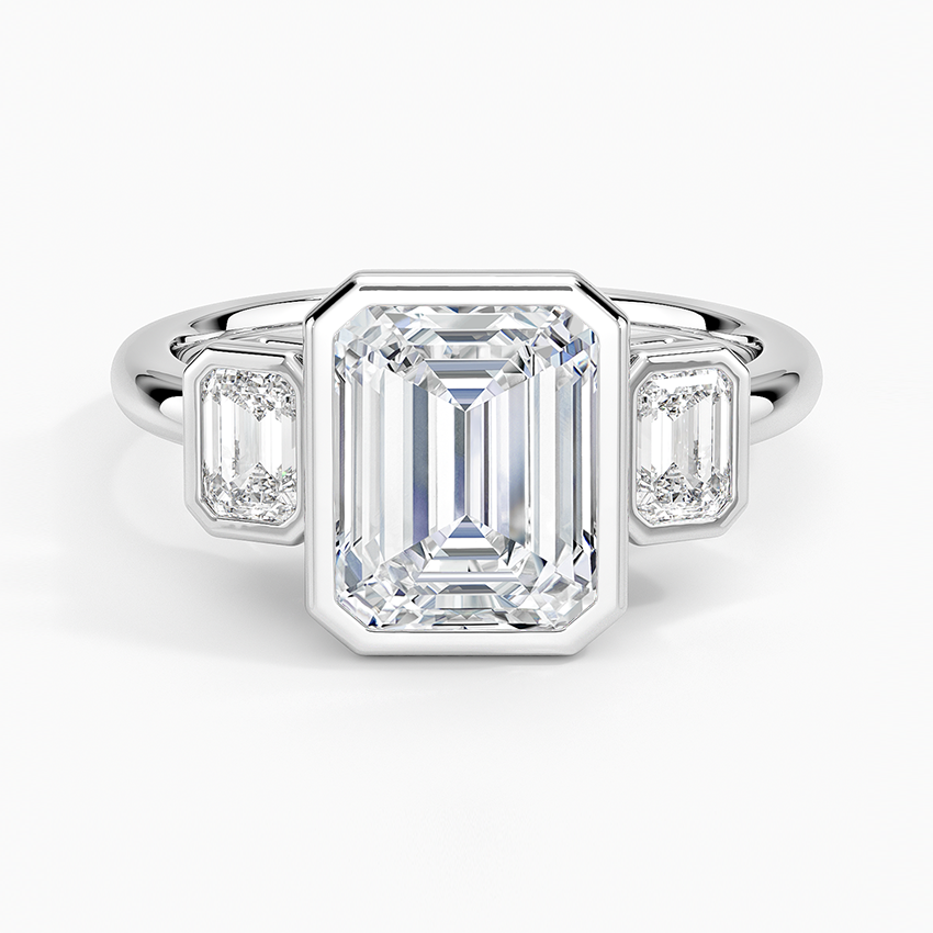 Rhiannon Bezel Three Stone Diamond Ring