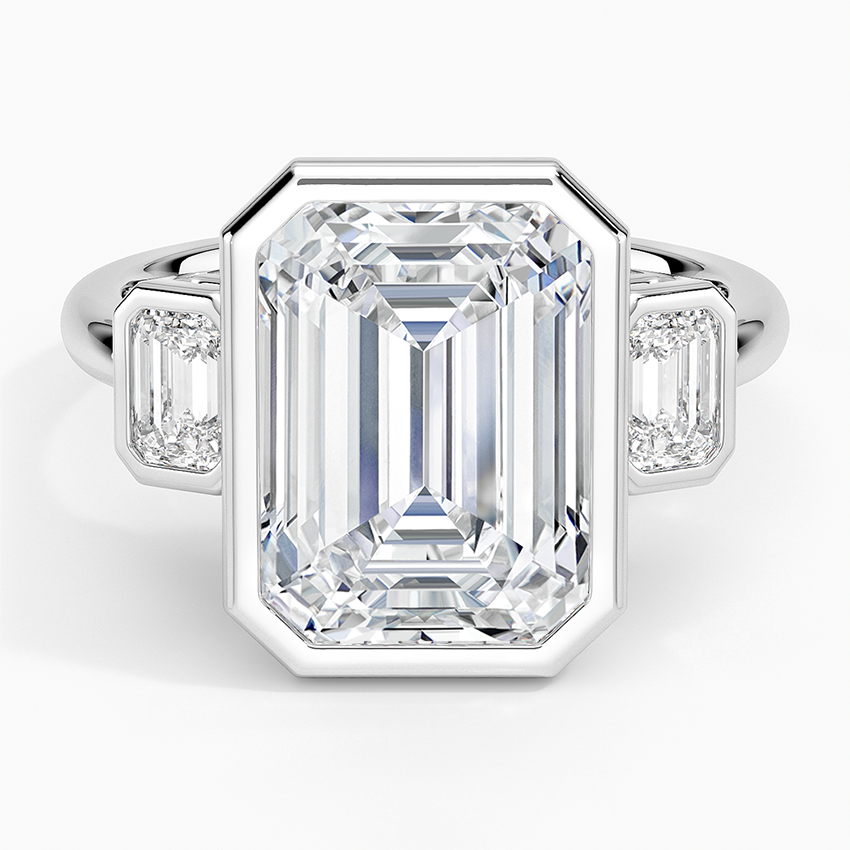 Rhiannon Bezel Three Stone Diamond Ring