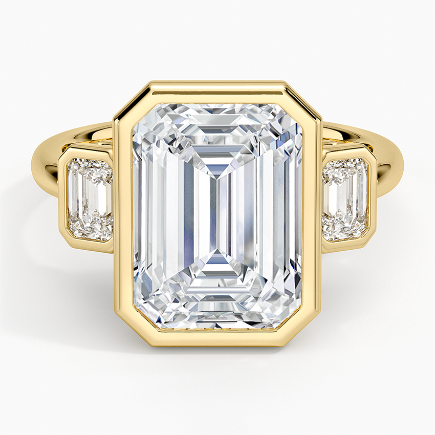 Rhiannon Bezel Three Stone Diamond Ring