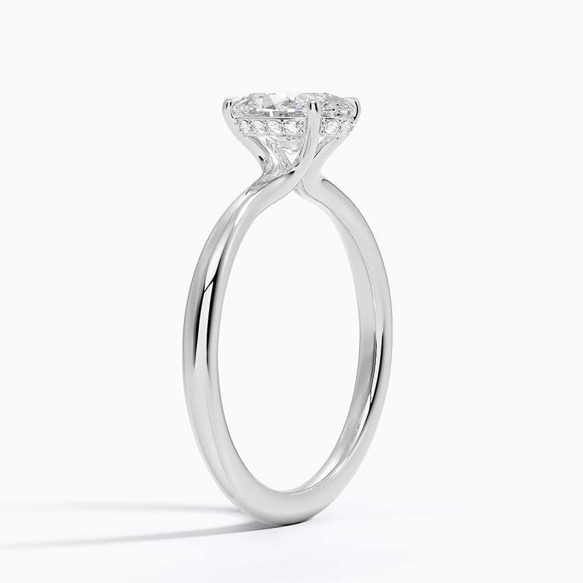 Freesia Hidden Halo Oval Diamond Engagement Ring