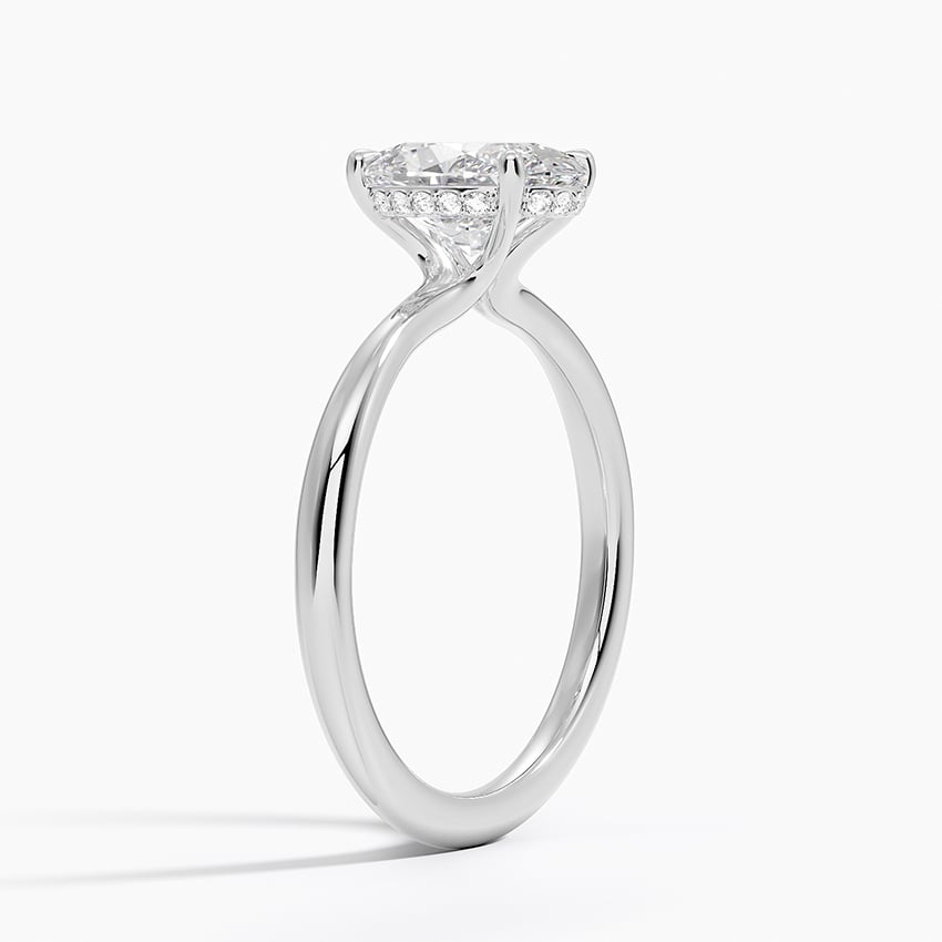 Freesia Hidden Halo Oval Diamond Engagement Ring
