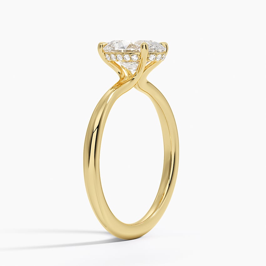 Freesia Hidden Halo Oval Diamond Engagement Ring
