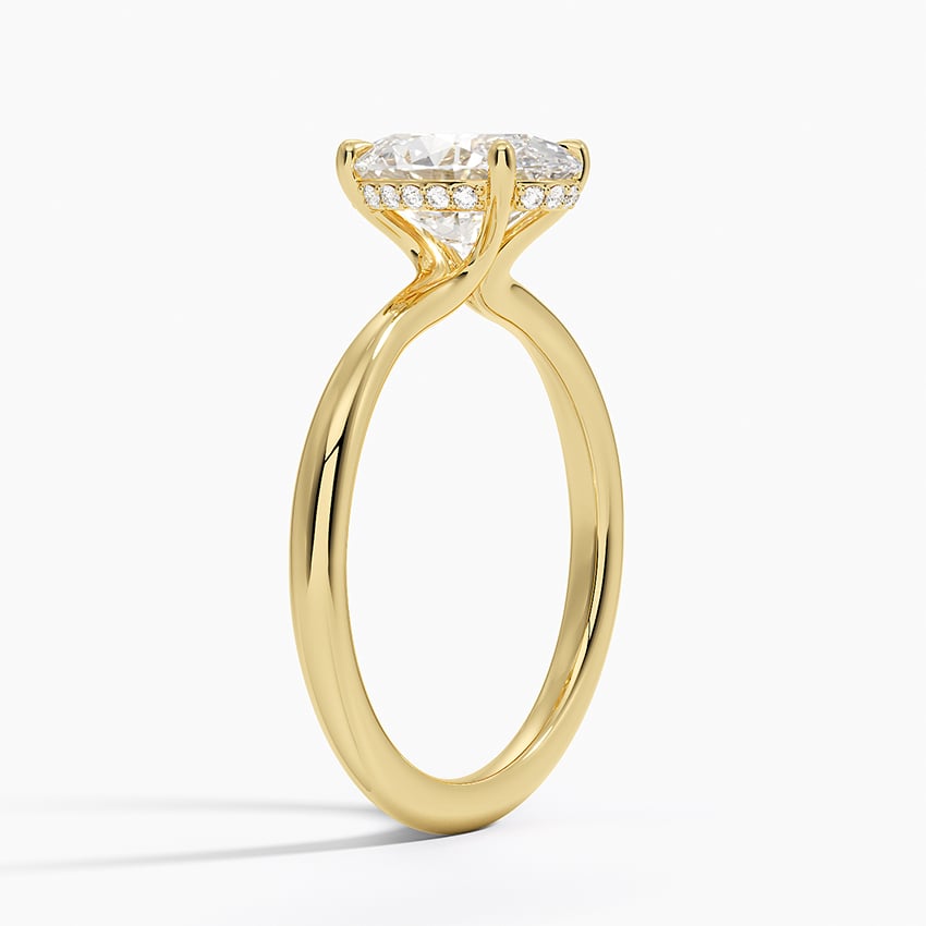 Freesia Hidden Halo Oval Diamond Engagement Ring