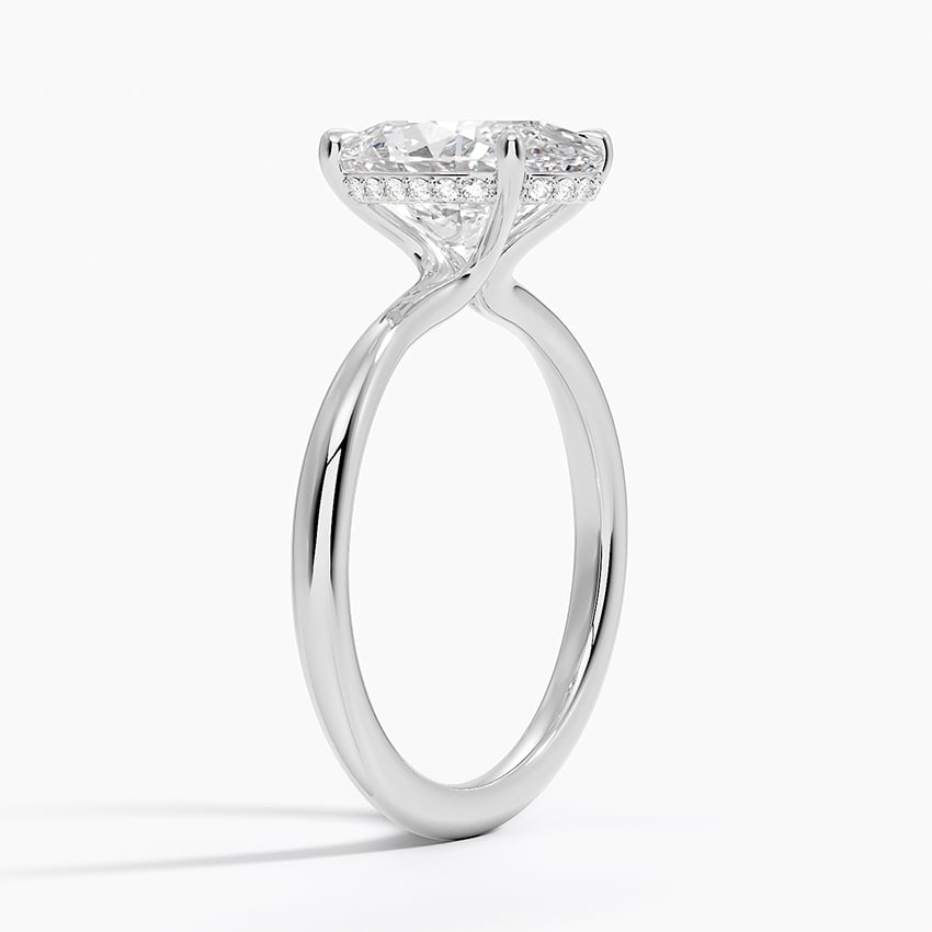Freesia Hidden Halo Oval Diamond Engagement Ring