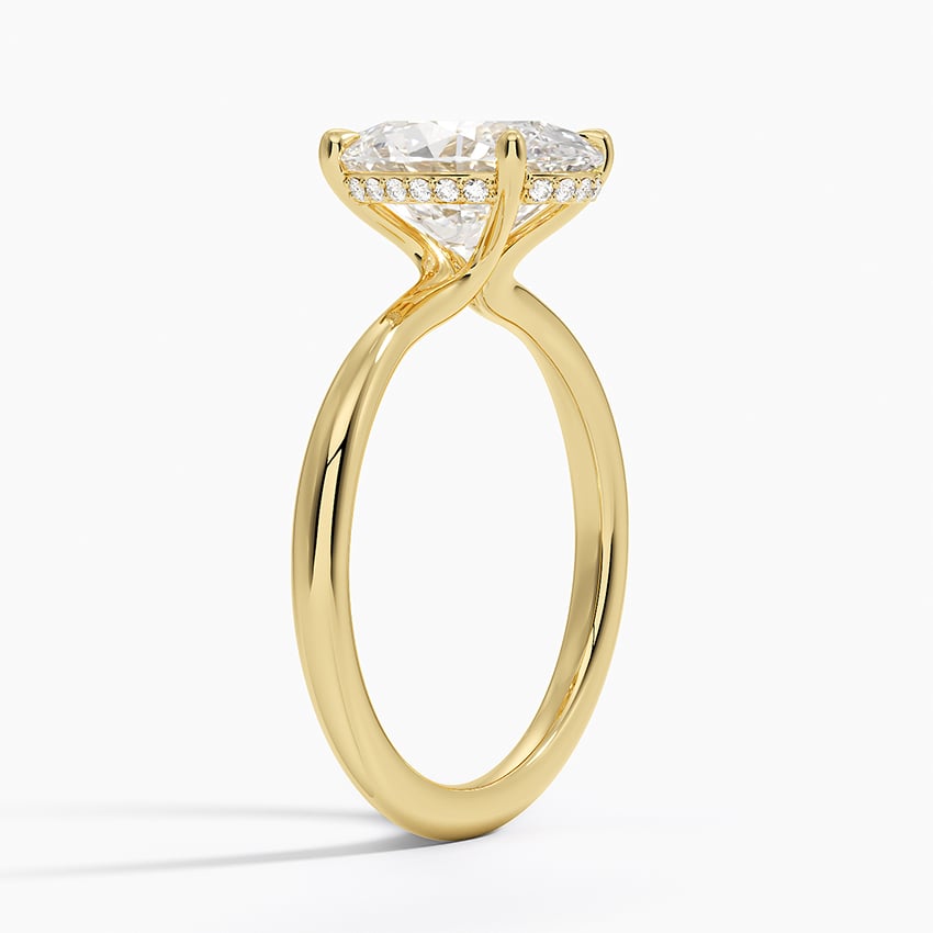 Freesia Hidden Halo Oval Diamond Engagement Ring