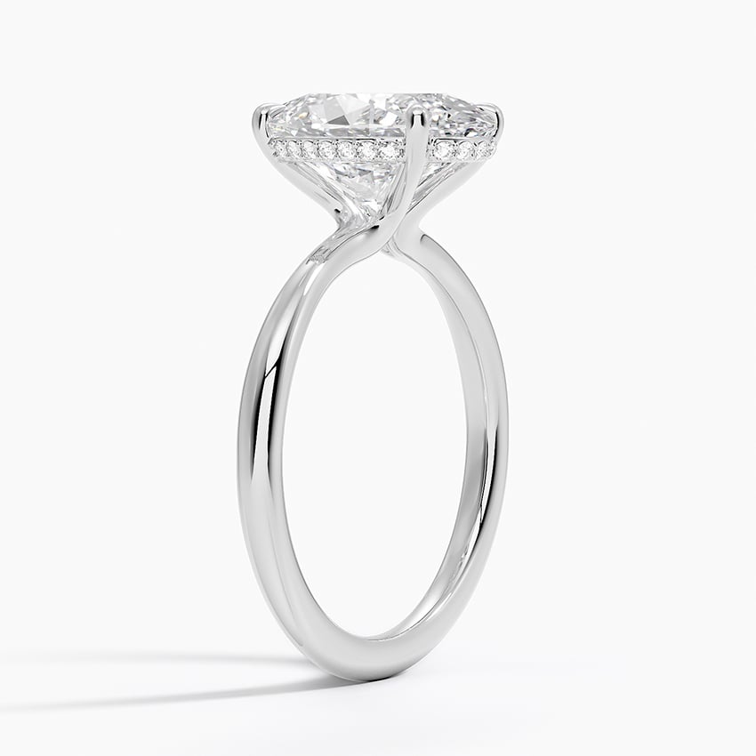 Freesia Hidden Halo Oval Diamond Engagement Ring