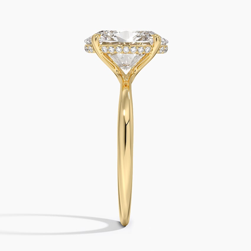 Freesia Hidden Halo Oval Diamond Engagement Ring