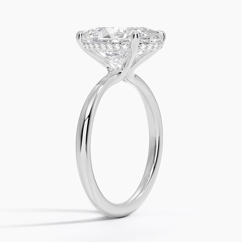 Freesia Hidden Halo Oval Diamond Engagement Ring