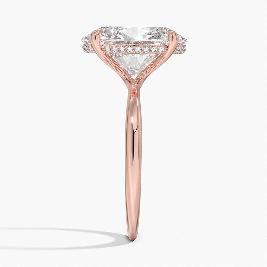 Freesia Hidden Halo Oval Diamond Engagement Ring