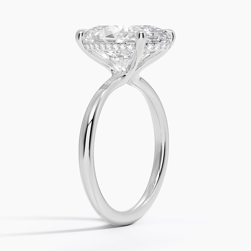Freesia Hidden Halo Oval Diamond Engagement Ring