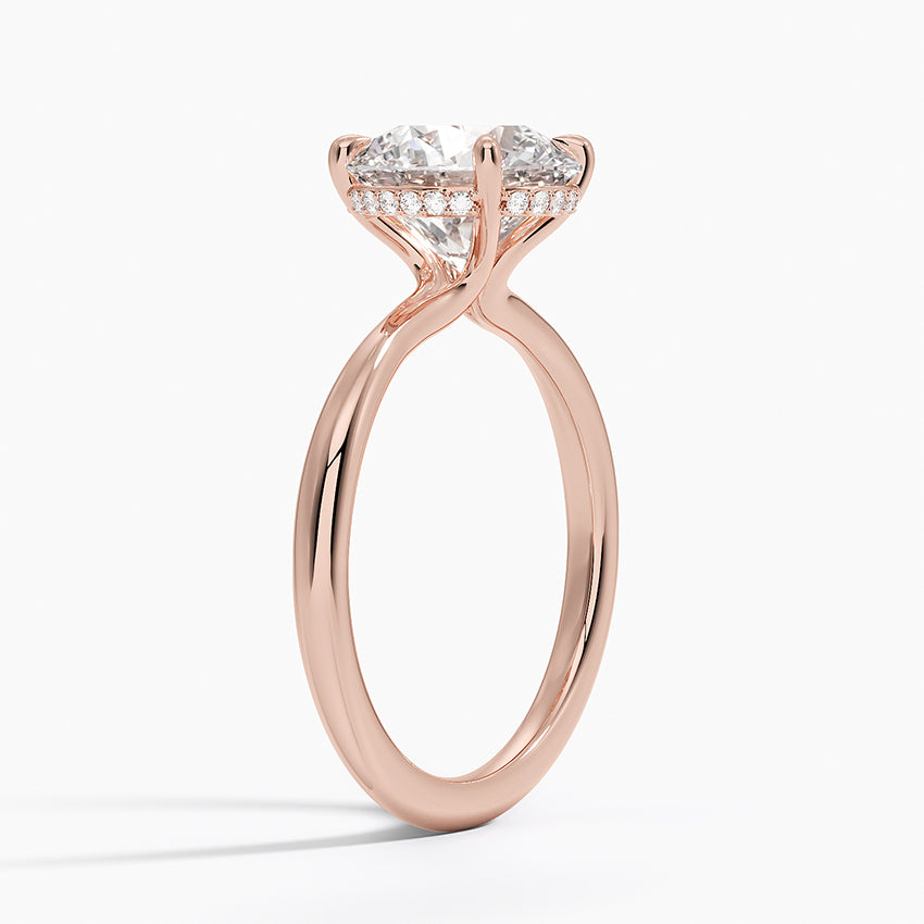 Freesia Diamond Engagement Ring Hidden Halo