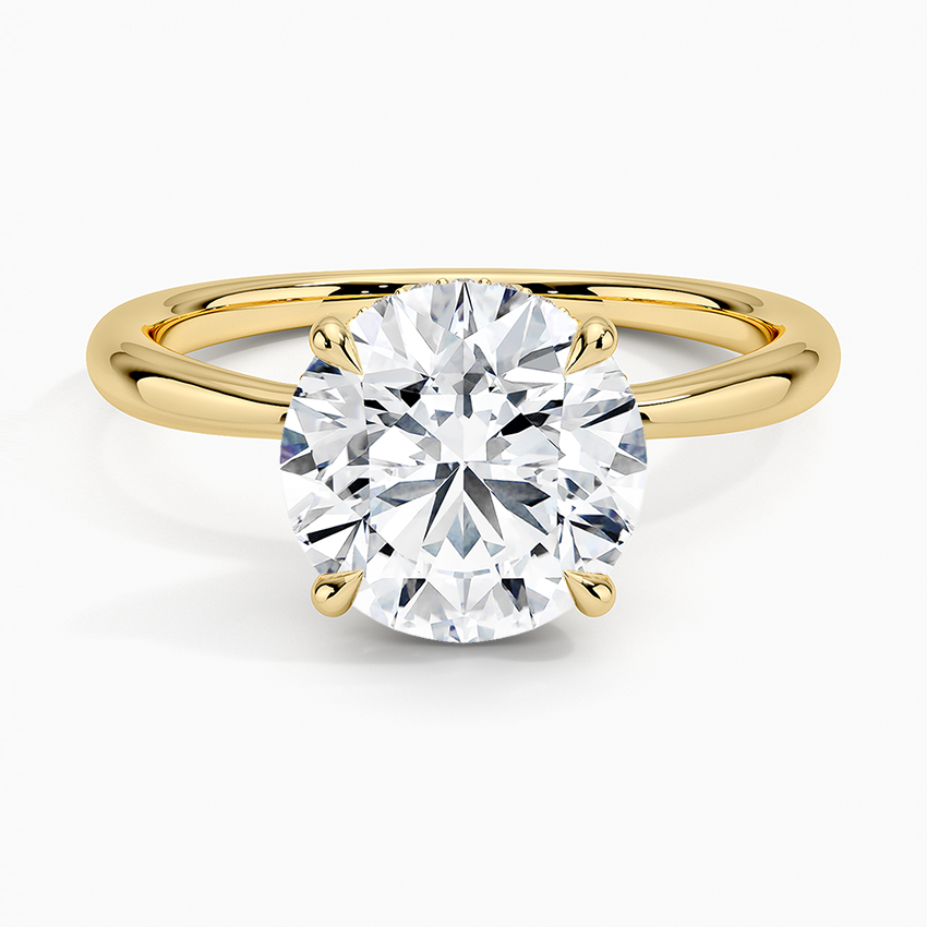 Freesia Diamond Engagement Ring Hidden Halo
