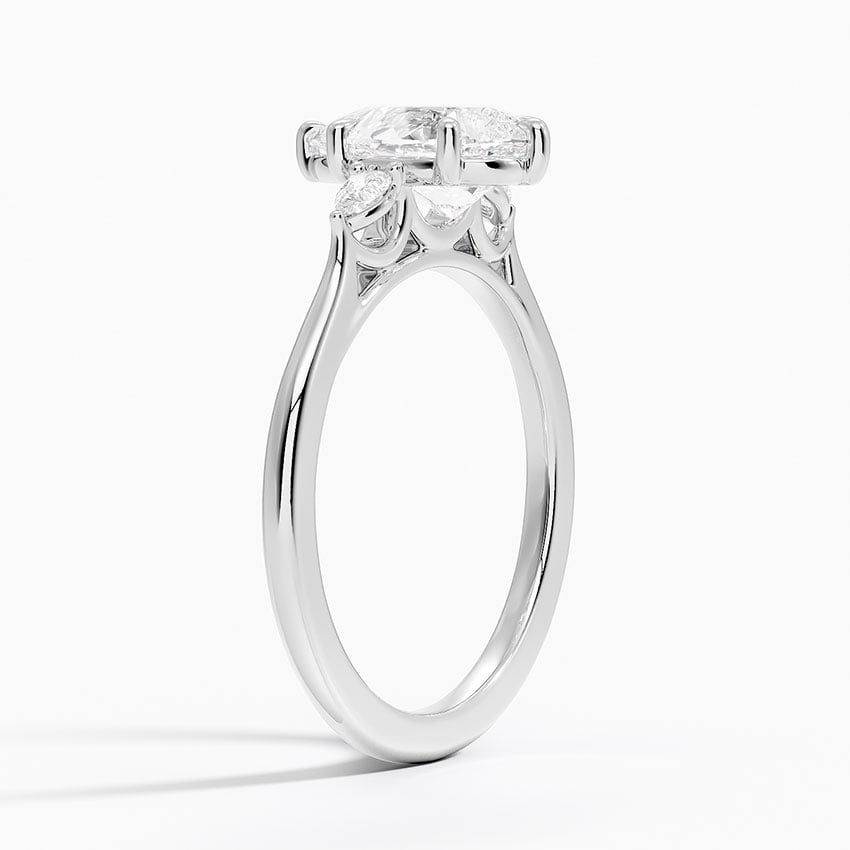 Pear Three Stone Diamond Engagement Ring