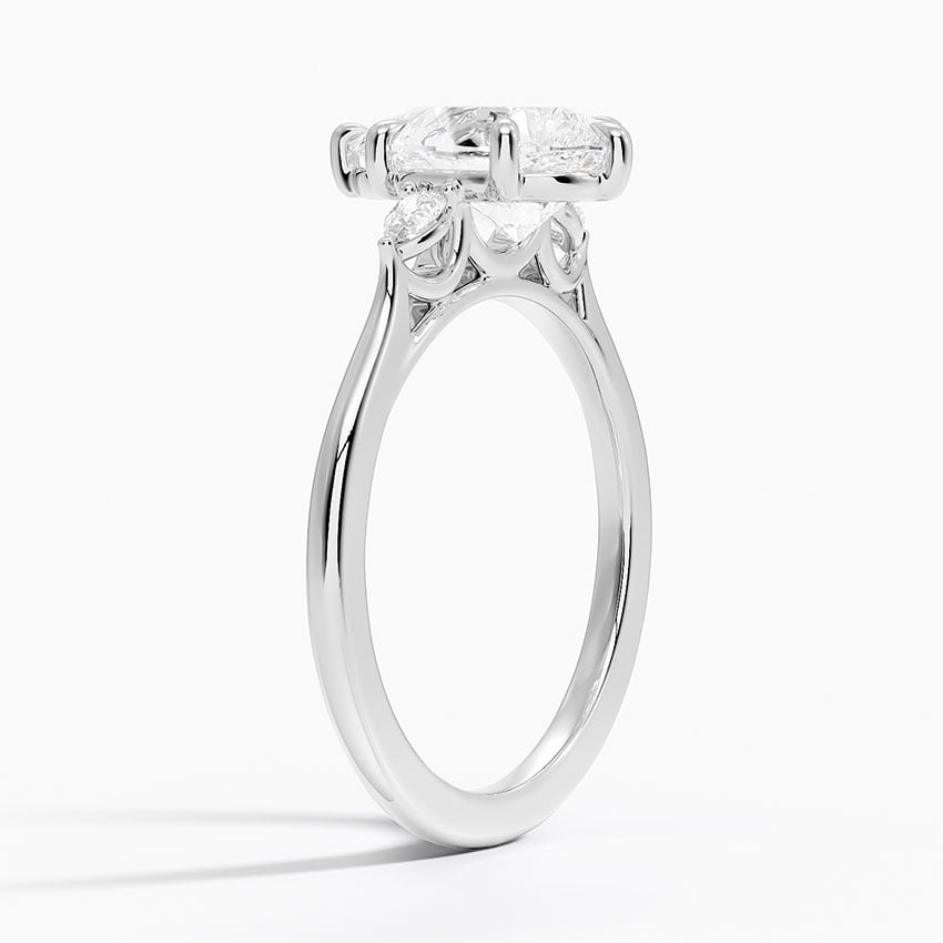 Pear Three Stone Diamond Engagement Ring